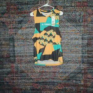 adidas womens black orange seafoam Terrex Parley Agravic running tank M NWT
